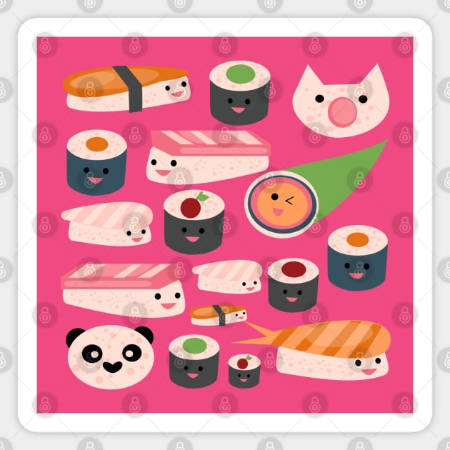 Kawaii sushi Sticker by bruxamagica